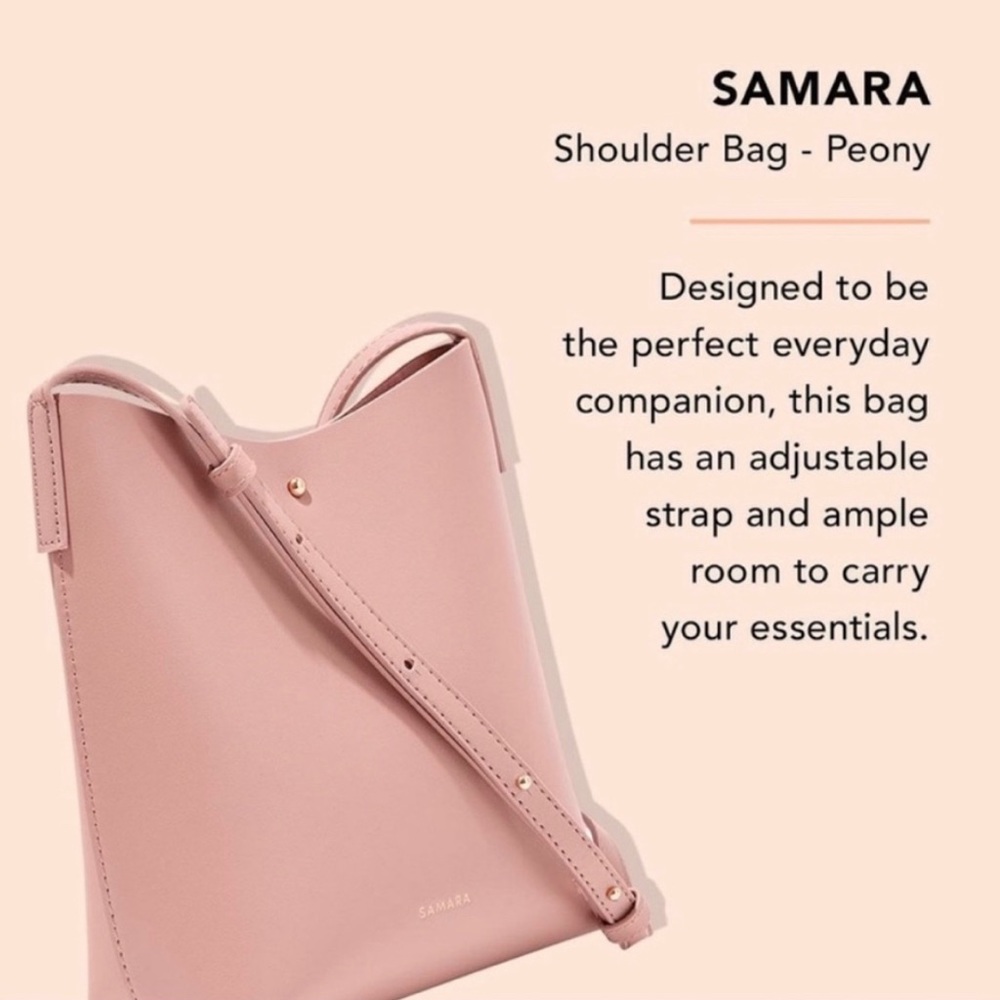 Samara Shoulder Bag Color Peony Brand New - Picture 3 of 3